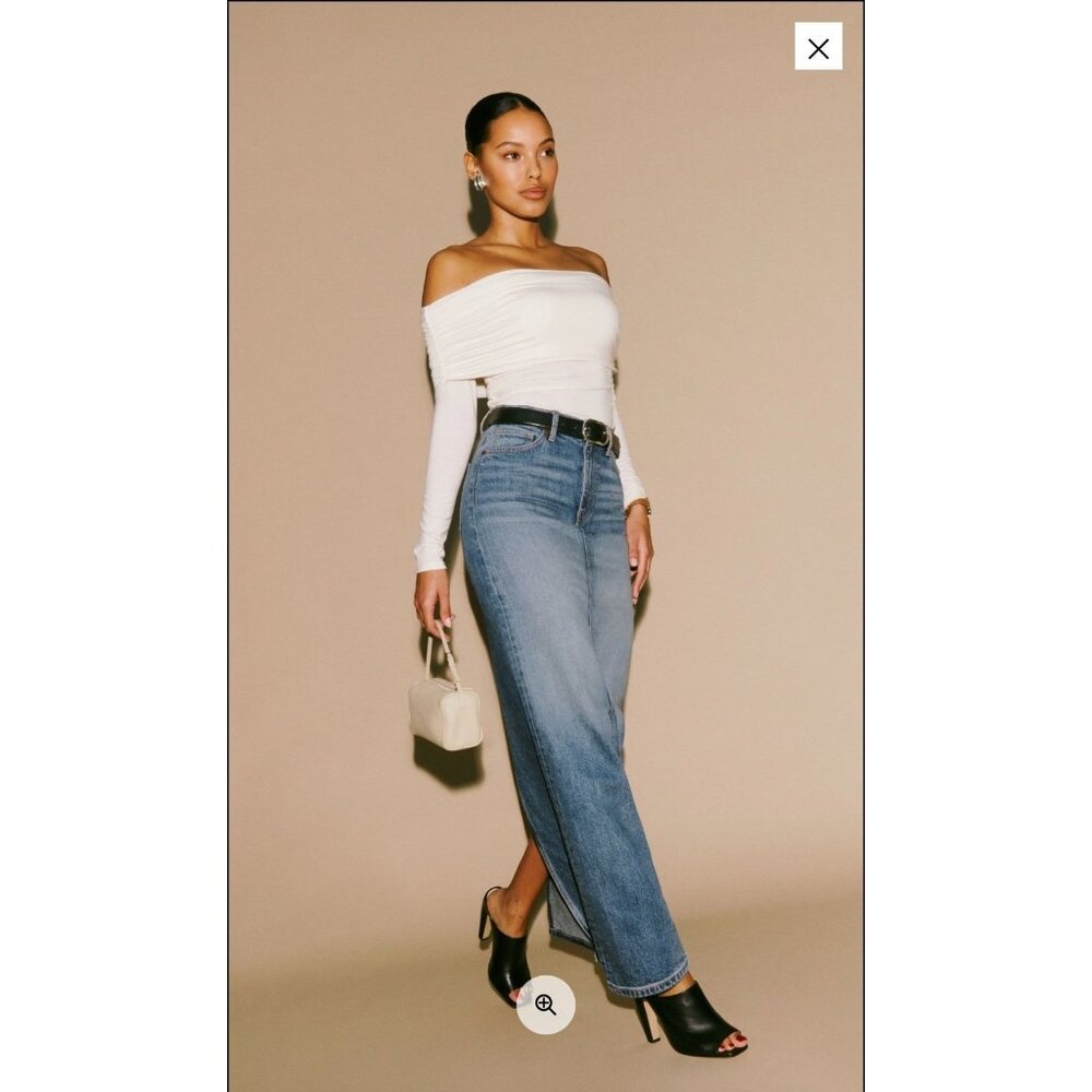 NEW with tag!! Reformation Daria Ultra High Rise Denim Maxi Skirt